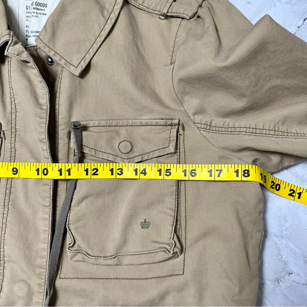 Khaki Tan Utility Cargo Field Jacket Size Medium G1 Basic Goods - Picture 9 of 15